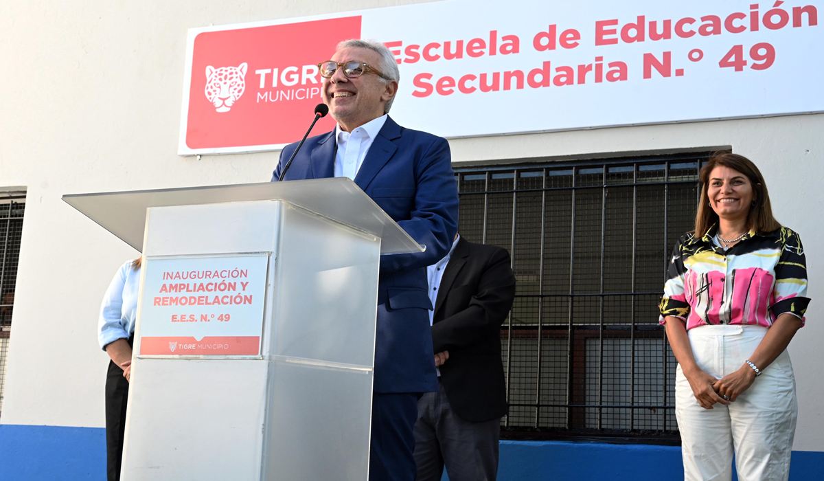 El Municipio de Tigre inauguró el nuevo edificio de la Secundaria N°49 en La Paloma, El Talar. 4 aulas nuevas, SUM y biblioteca para 300 alumnos. Conocé los detalles.