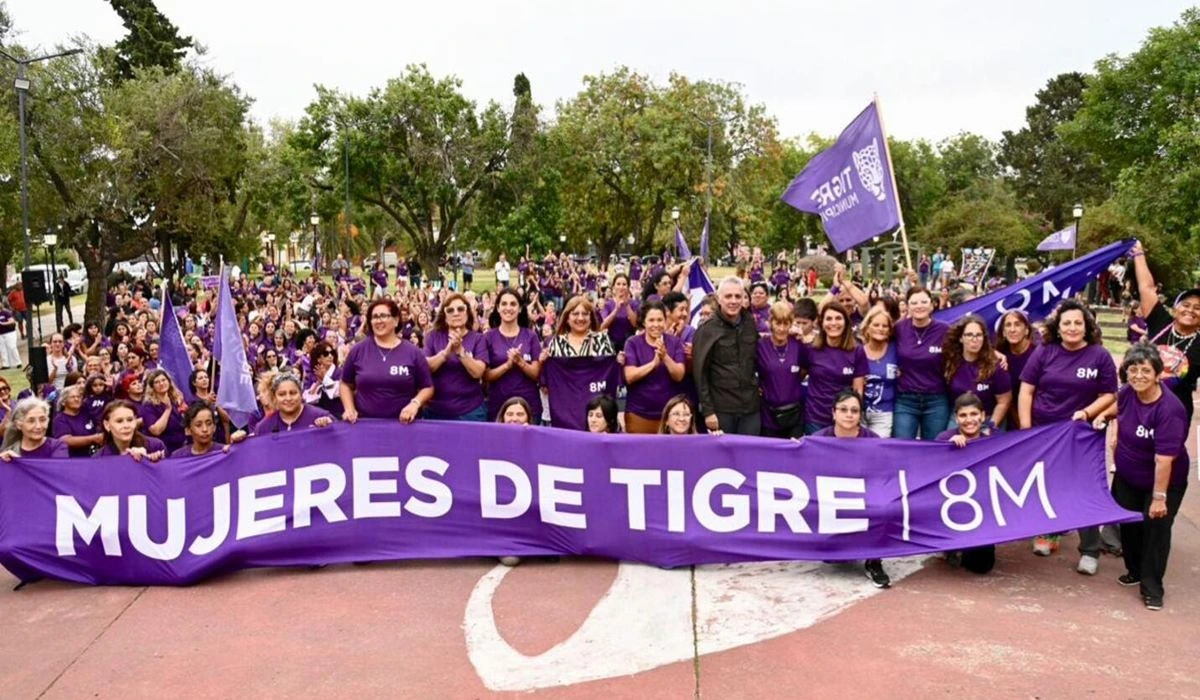 8M 2026: en la Plaza de General Pacheco, el Municipio de Tigre realizó una jornada conmemorativa de reflexión por el Día Internacional de la Mujer
