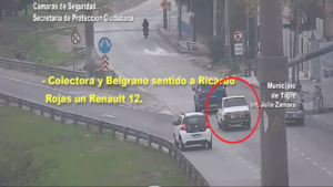 Los móviles del Centro de Operaciones Tigre interceptaron al vehículo sospechoso en la intersección de Marcos Sastre y Saavedra